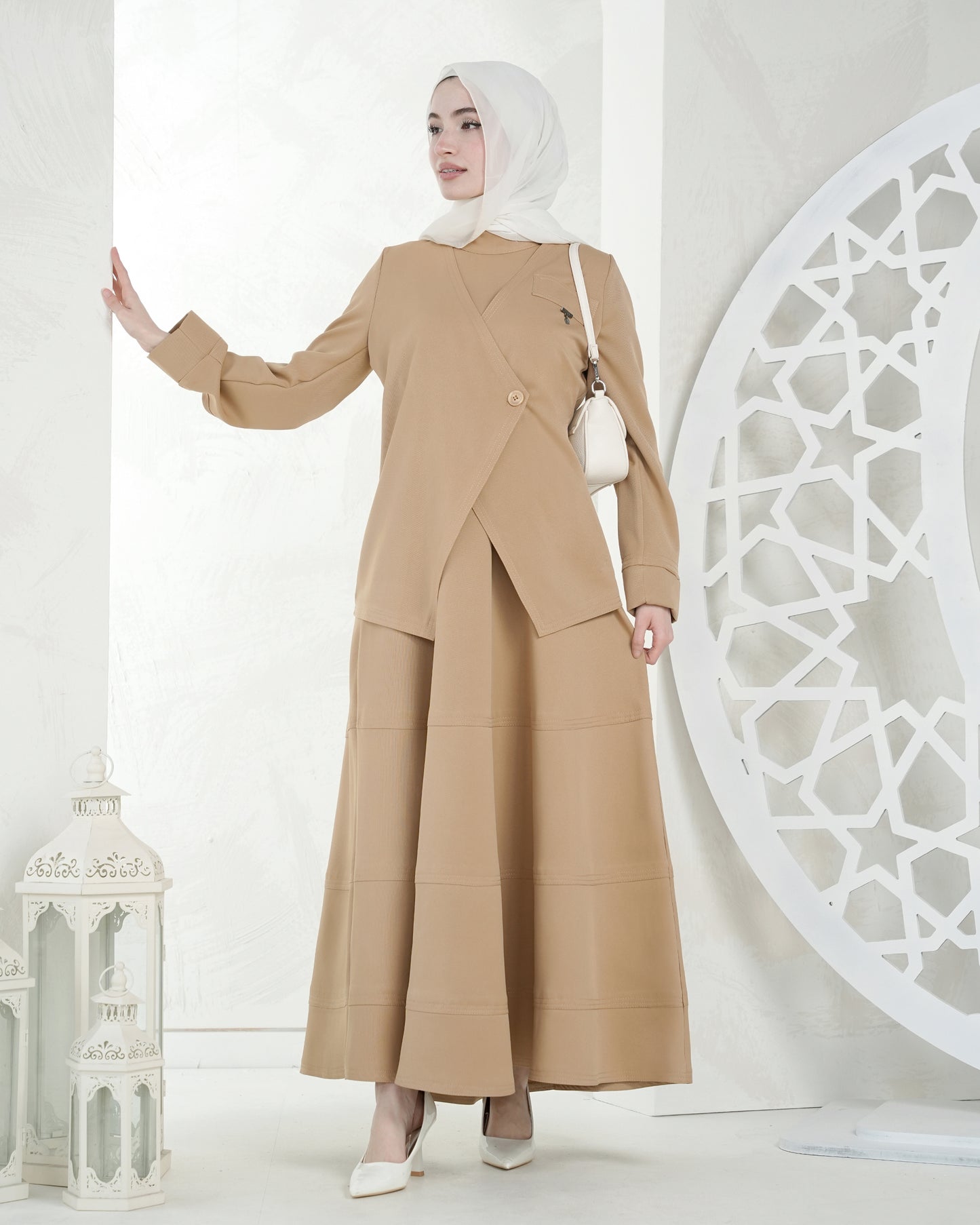 Elegant Two-Piece Skirt Set for Eid:10820