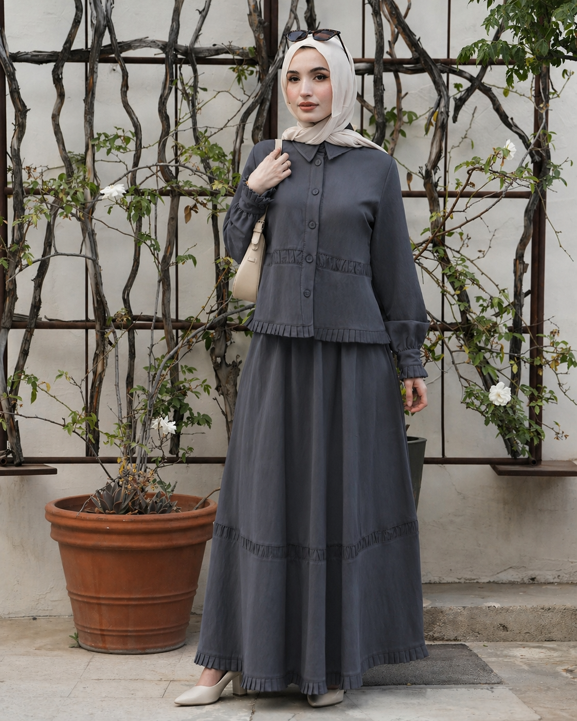 Chic Feminine Two-Piece Set:11120