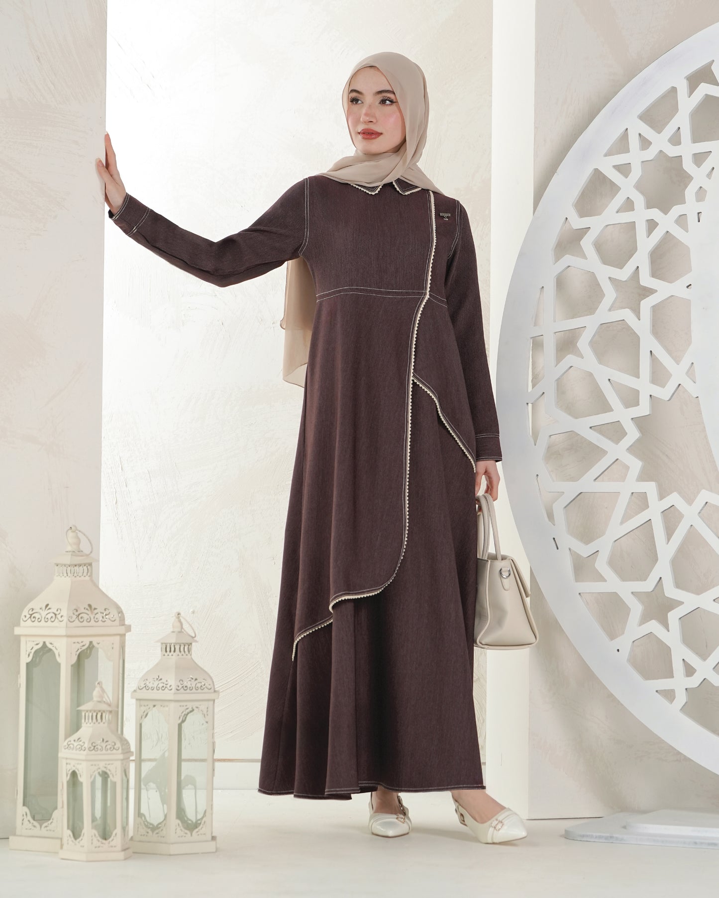 Elegant Layered Eid Dress:10600