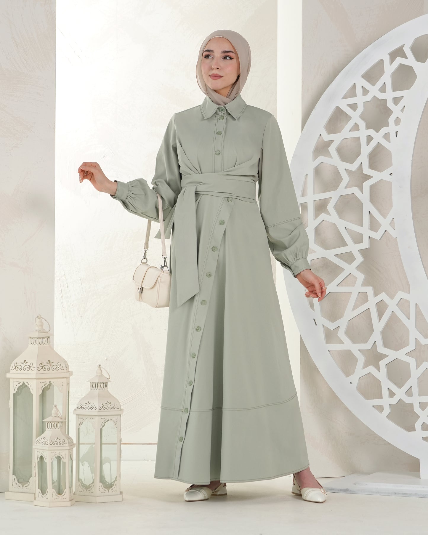 Buttoned Maxi Dress:10760