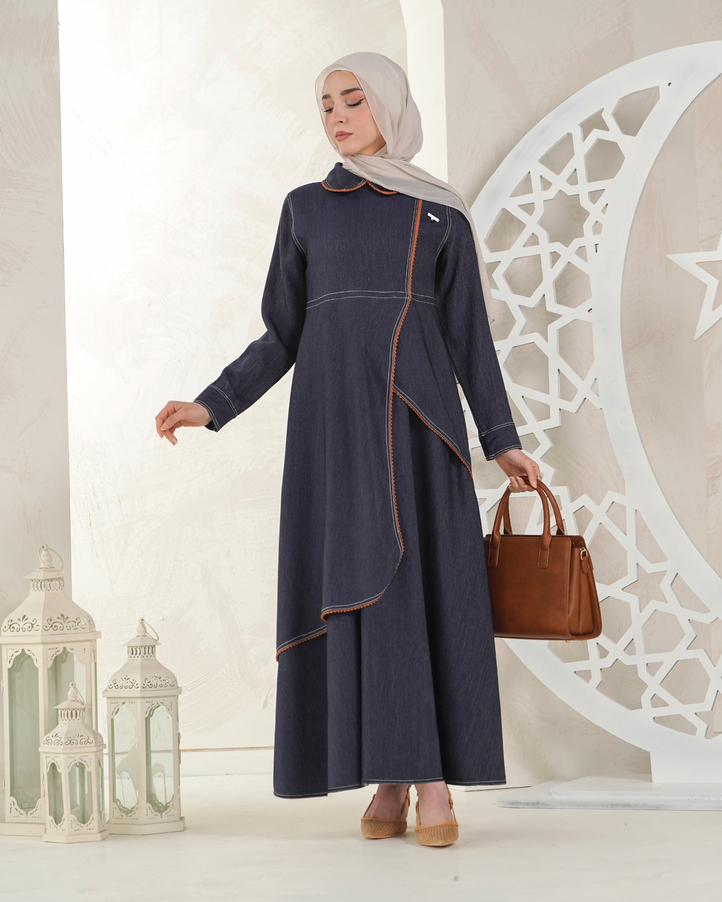 Elegant Layered Eid Dress:10600
