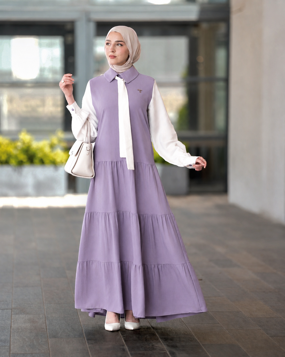 Tiered Maxi Dress for Eid Elegance:11190