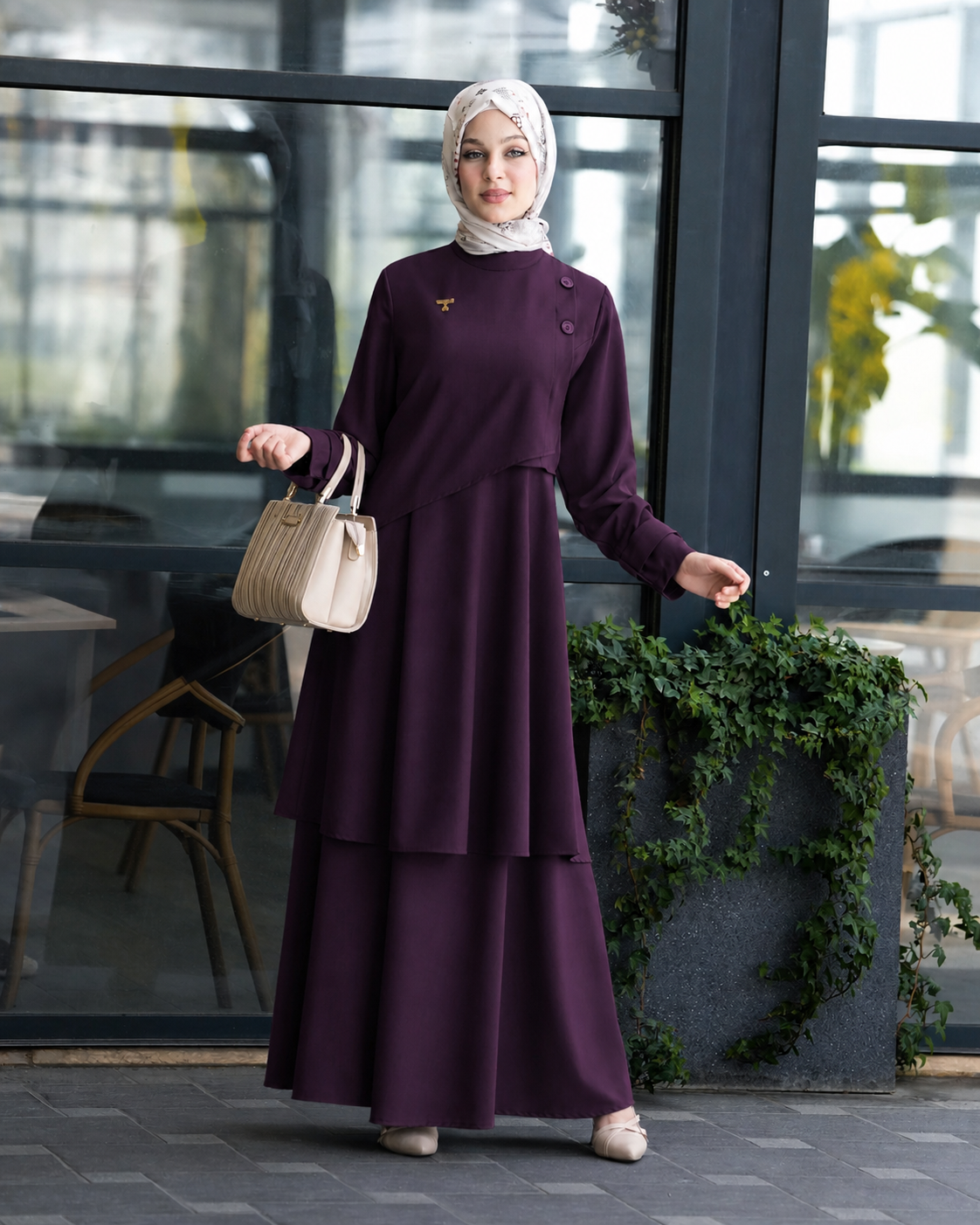 Elegant Modest Set with Modern Design:11170