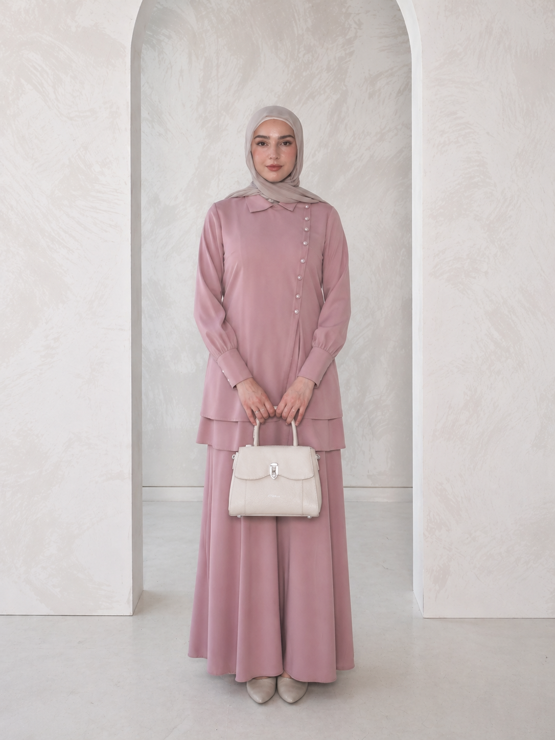 Elegant Skirt Set with Refined Details:9020