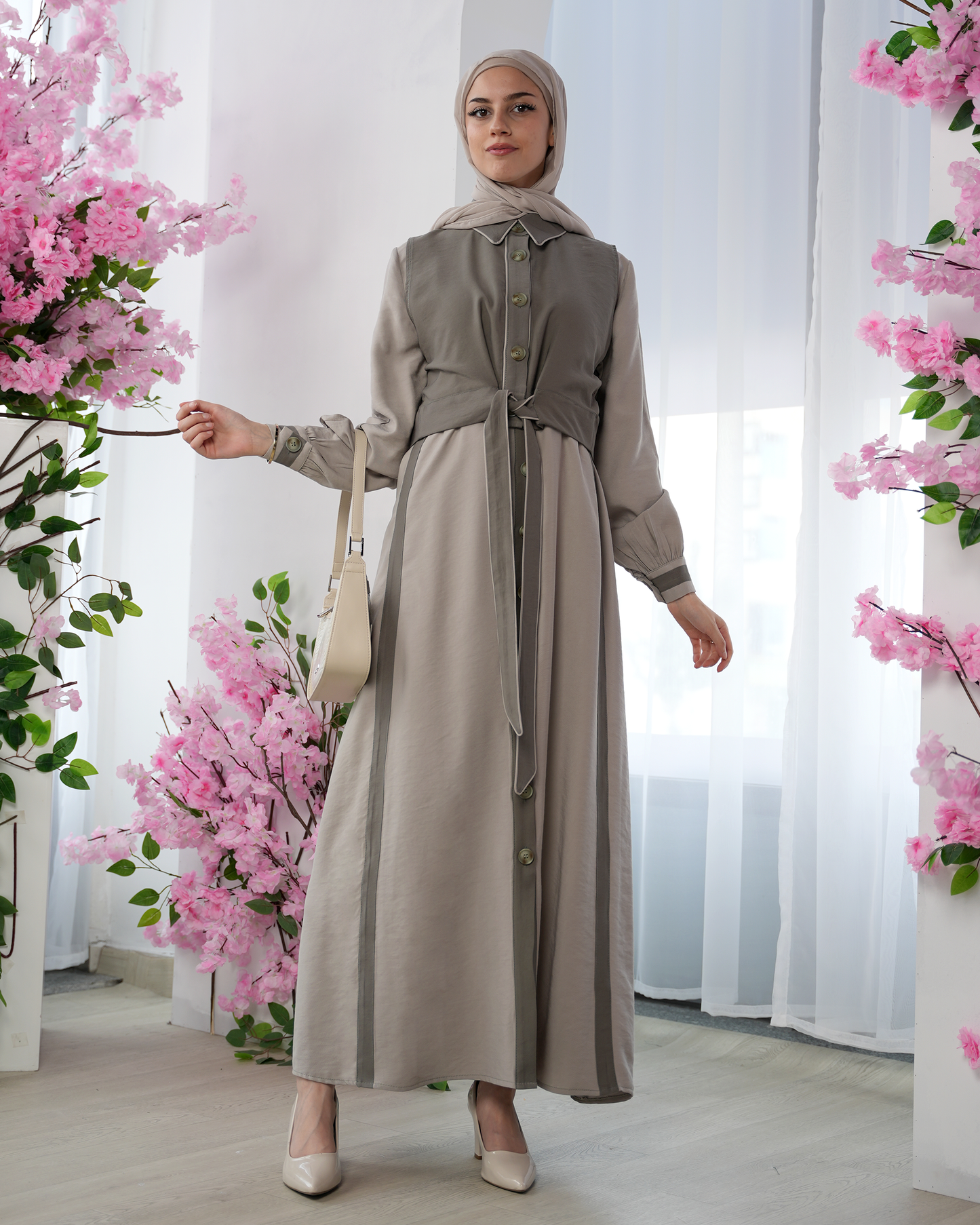 dress with a vest - 8000