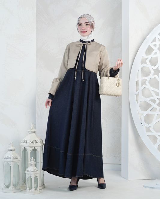 Elegant Two-Piece Eid Dress Set:10910