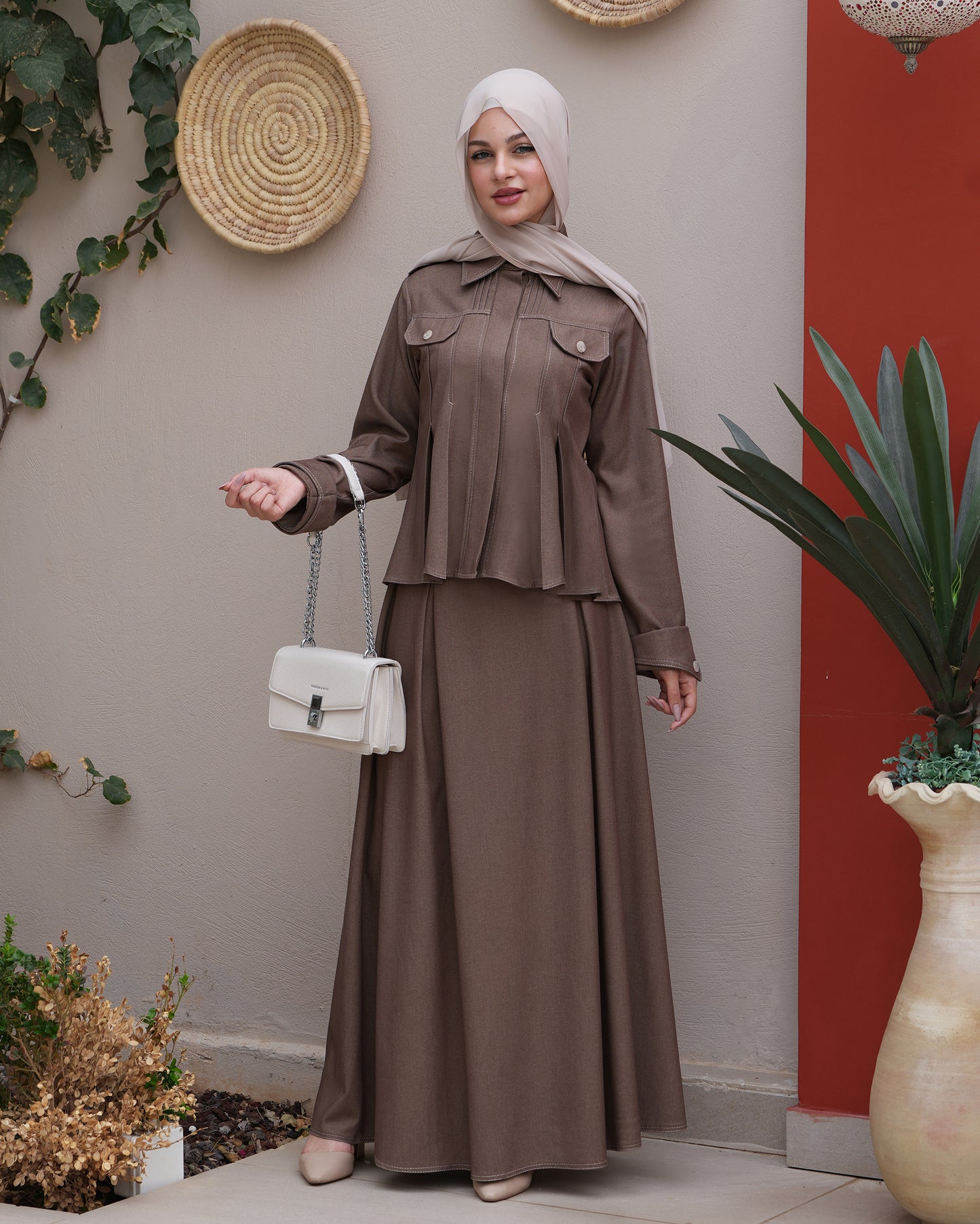 Elegant Skirt & Jacket Set for Eid:11000