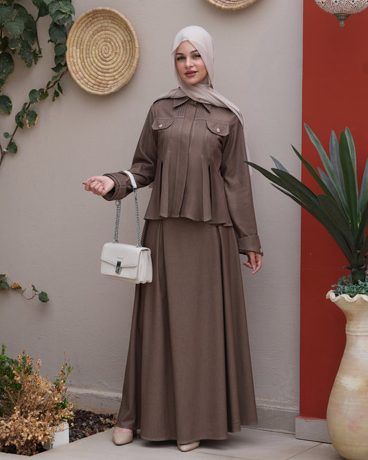 Elegant Skirt & Jacket Set for Eid:11000