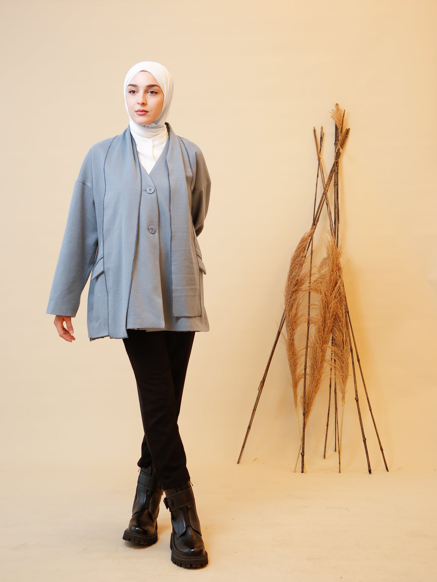 Jacket With Shawl - 6440