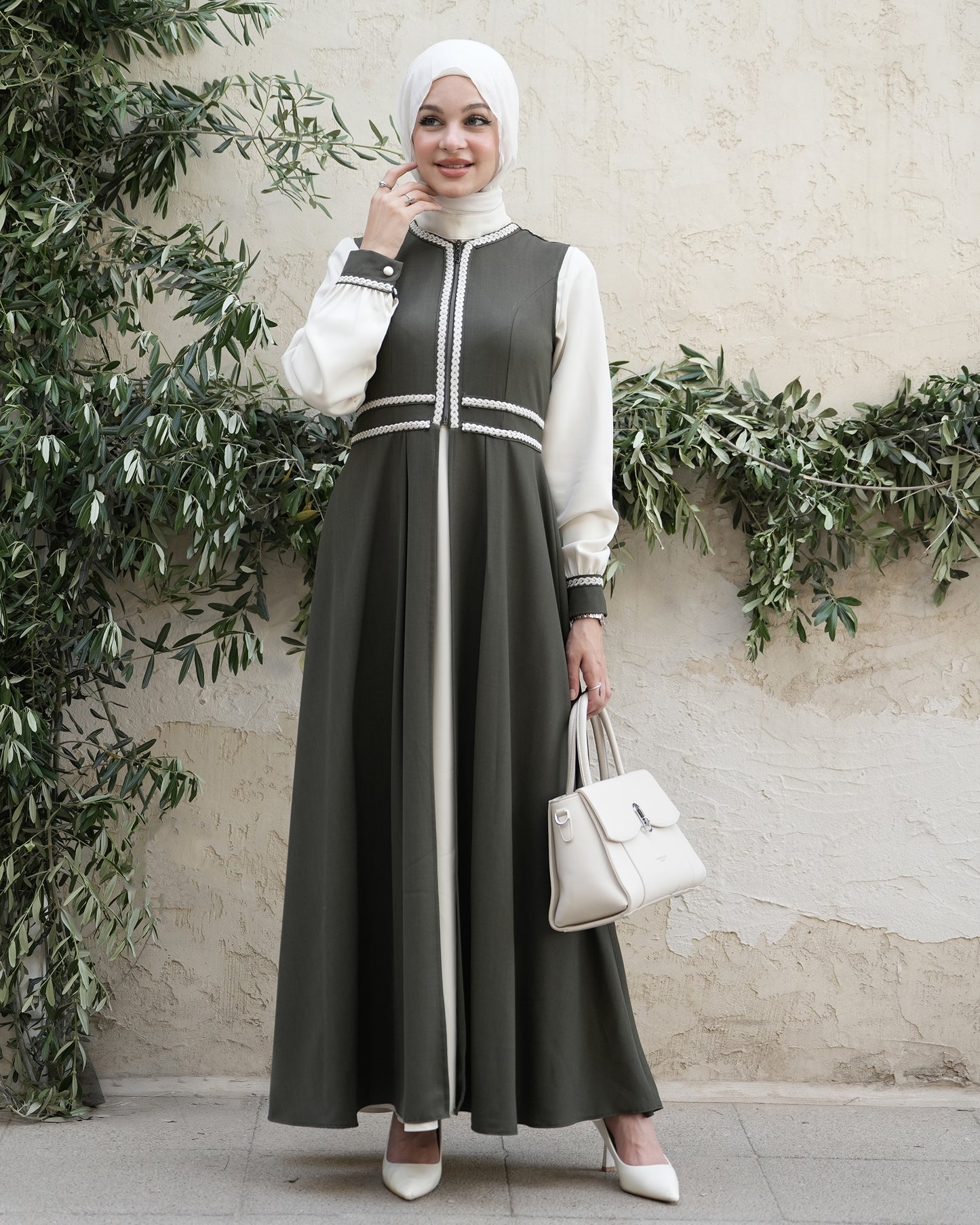 Luxury Two-Piece Dress with Elegant Details:11540