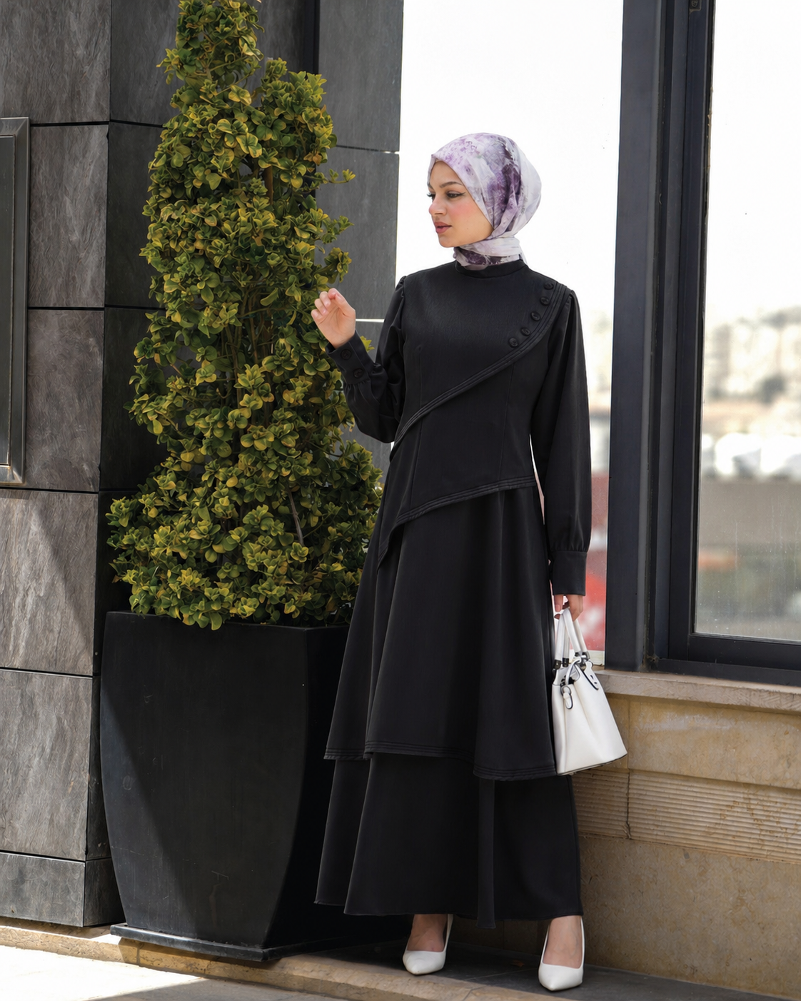 Elegant Modest Dress:11150