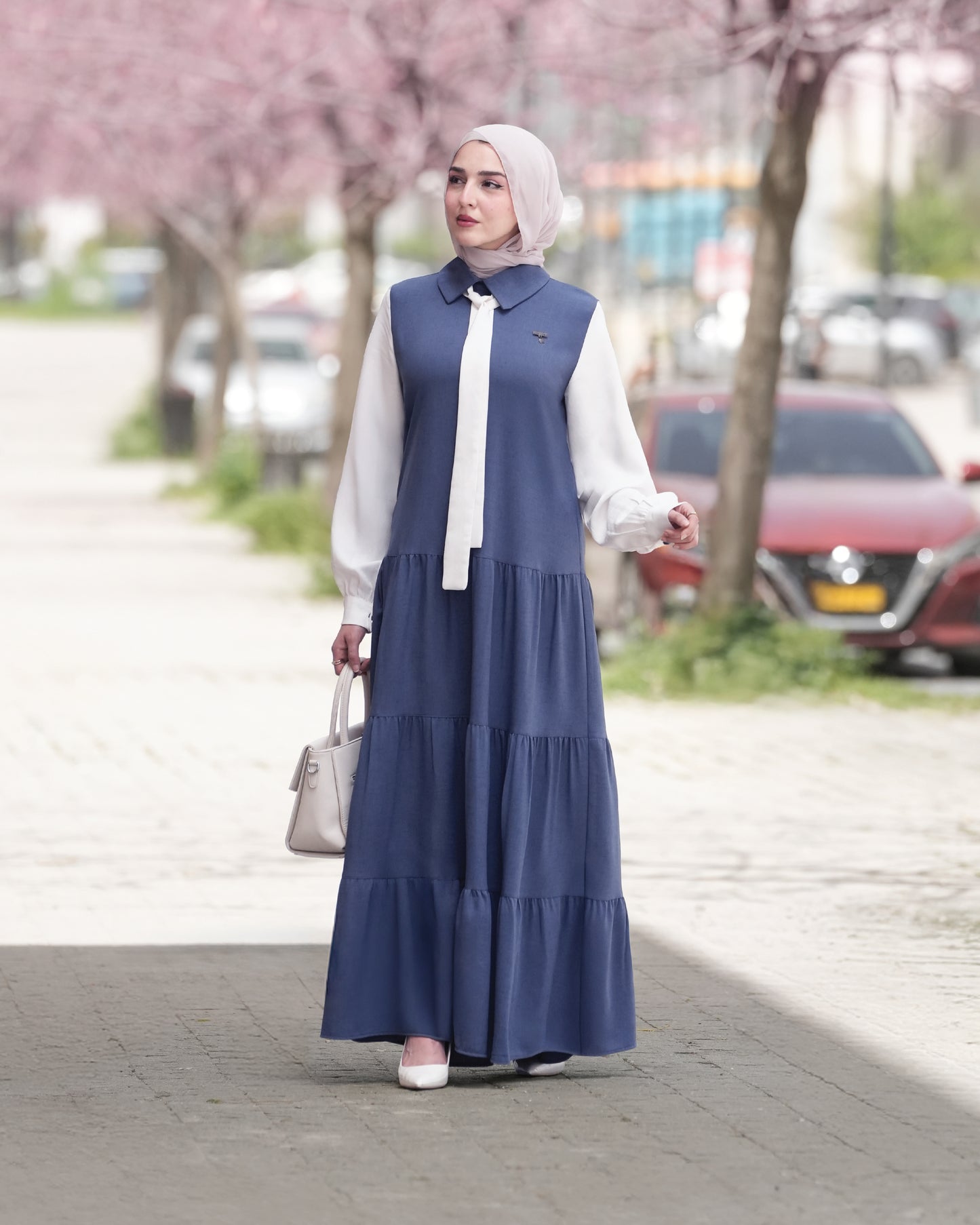 Tiered Maxi Dress for Eid Elegance:11190