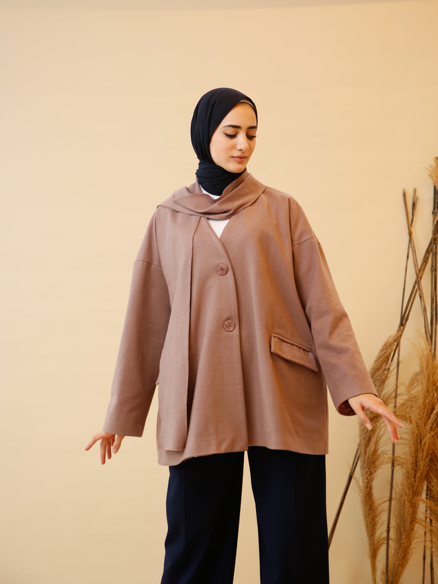 Jacket With Shawl - 6440