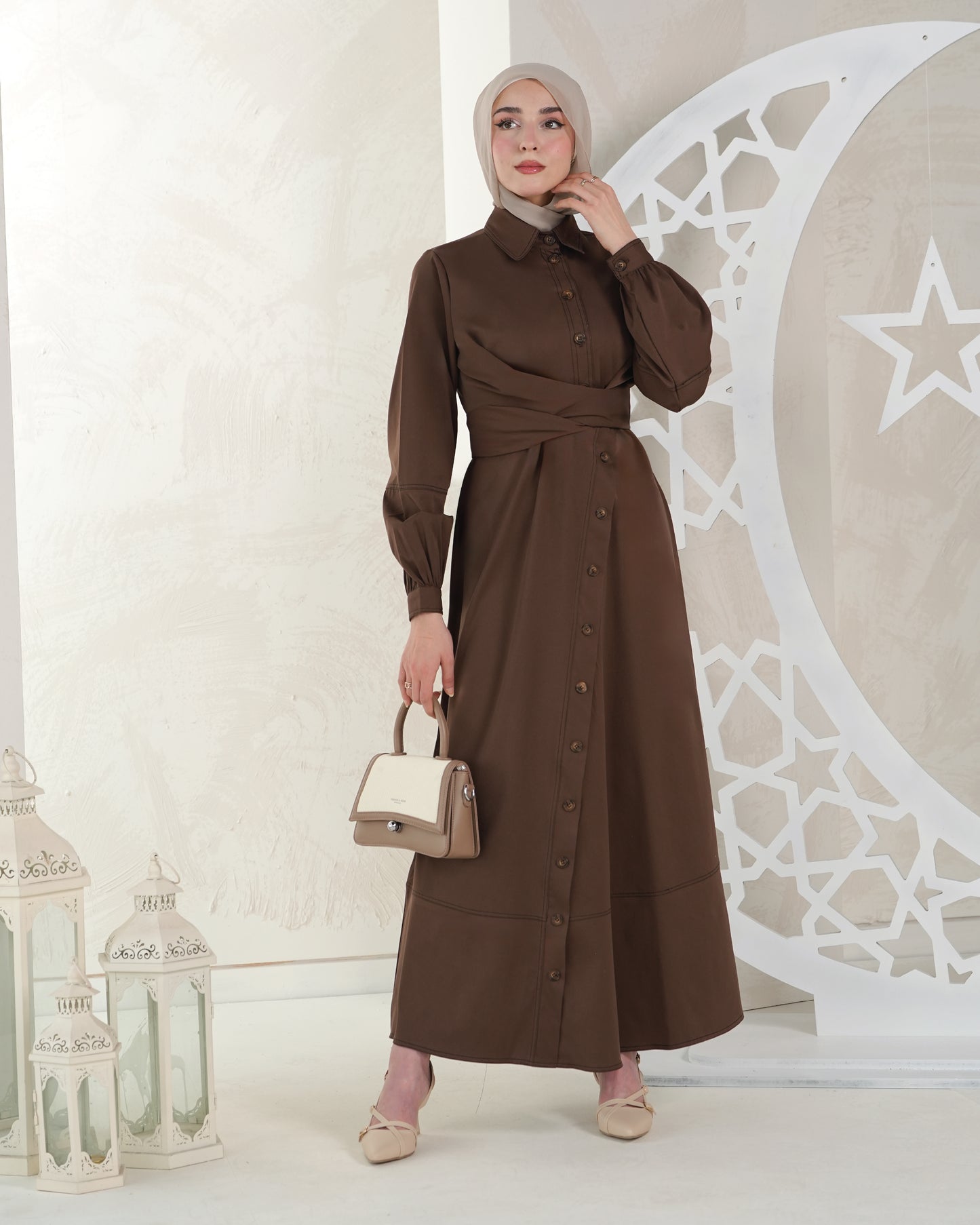 Buttoned Maxi Dress:10760