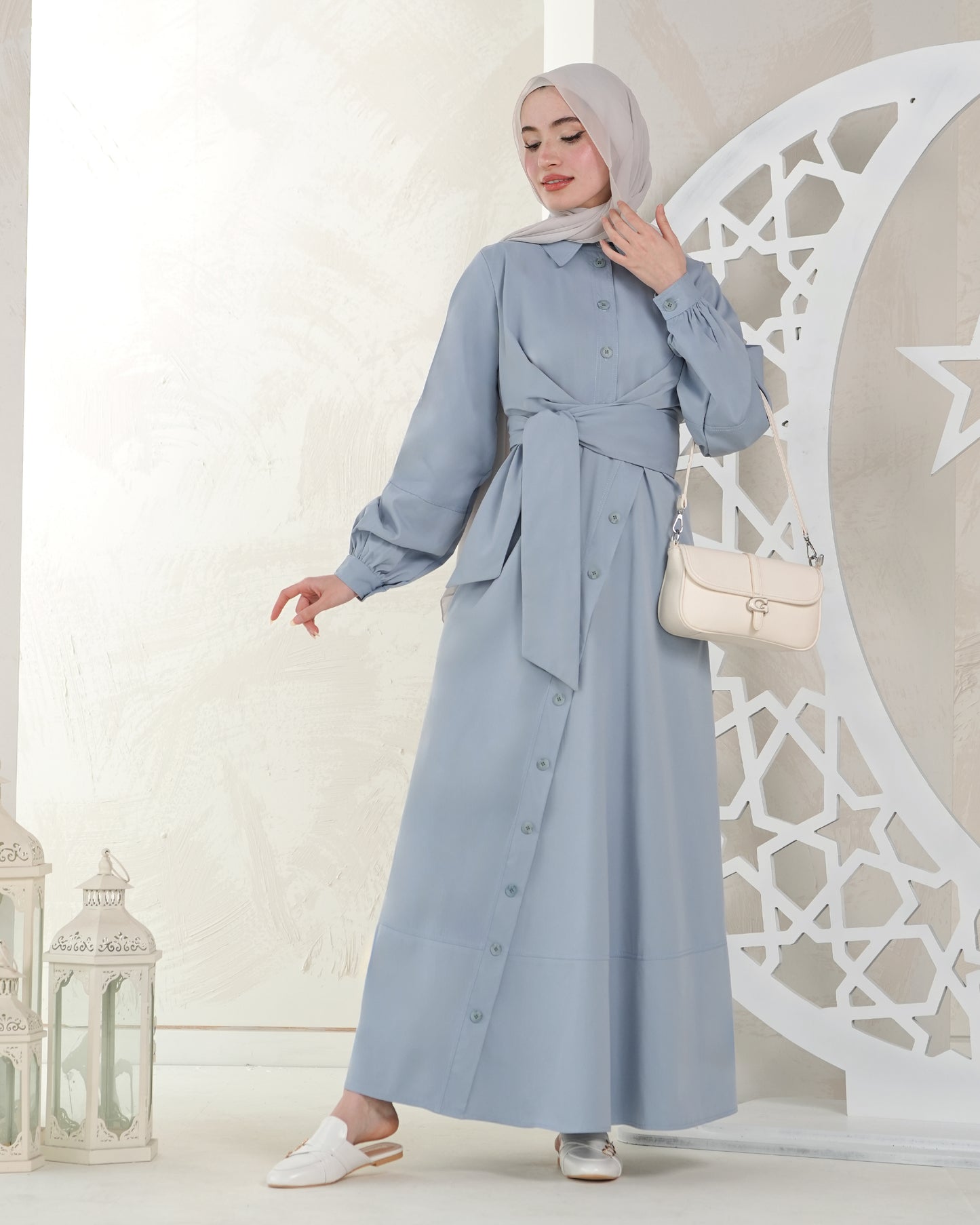 Buttoned Maxi Dress:10760