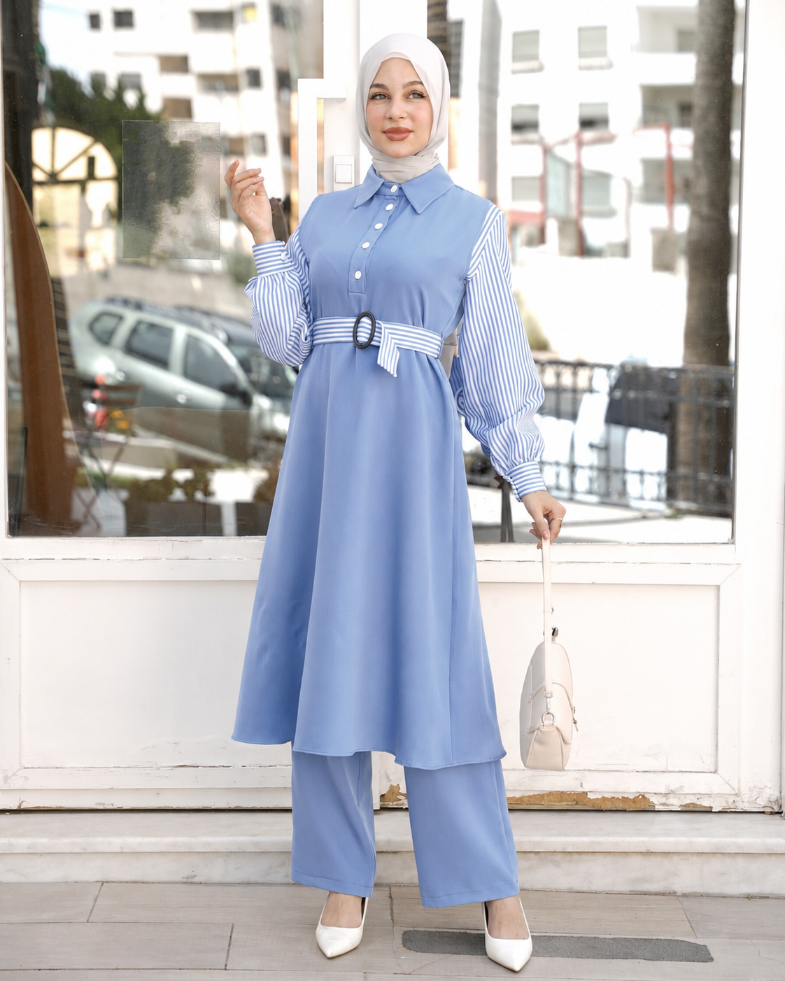 Elegant Dress with a Modern Touch:11510