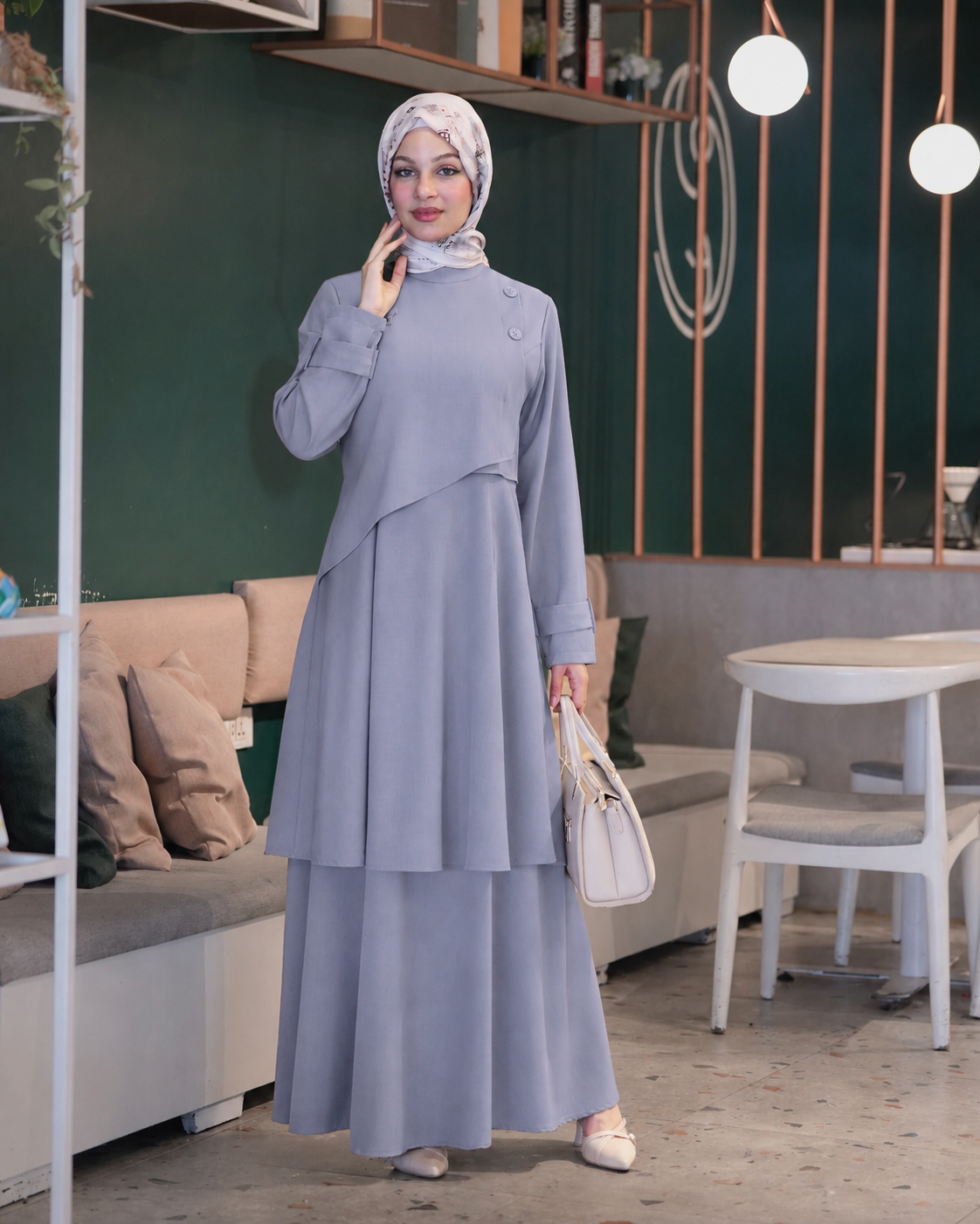 Elegant Modest Set with Modern Design:11170