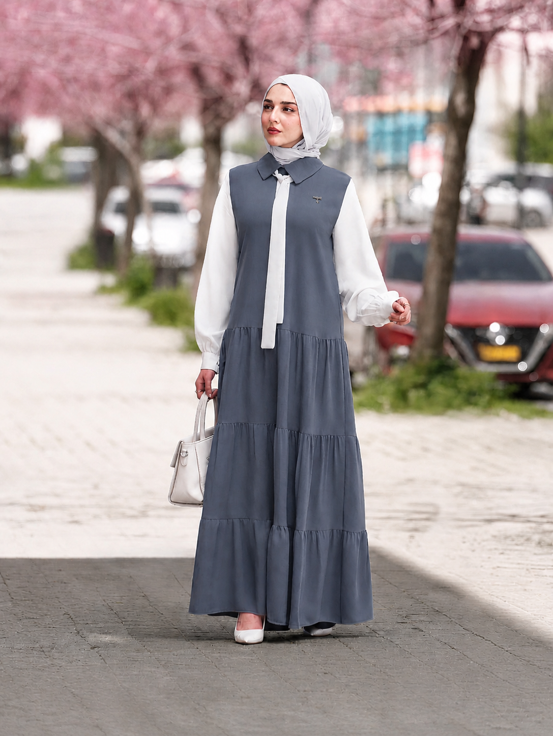 Tiered Maxi Dress for Eid Elegance:11190