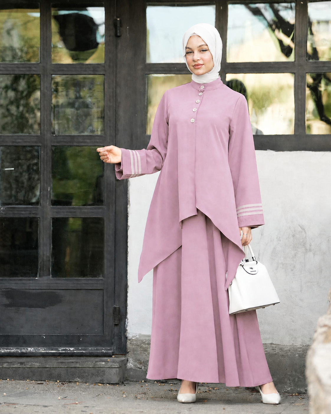 Elegant Modern Abaya:11160