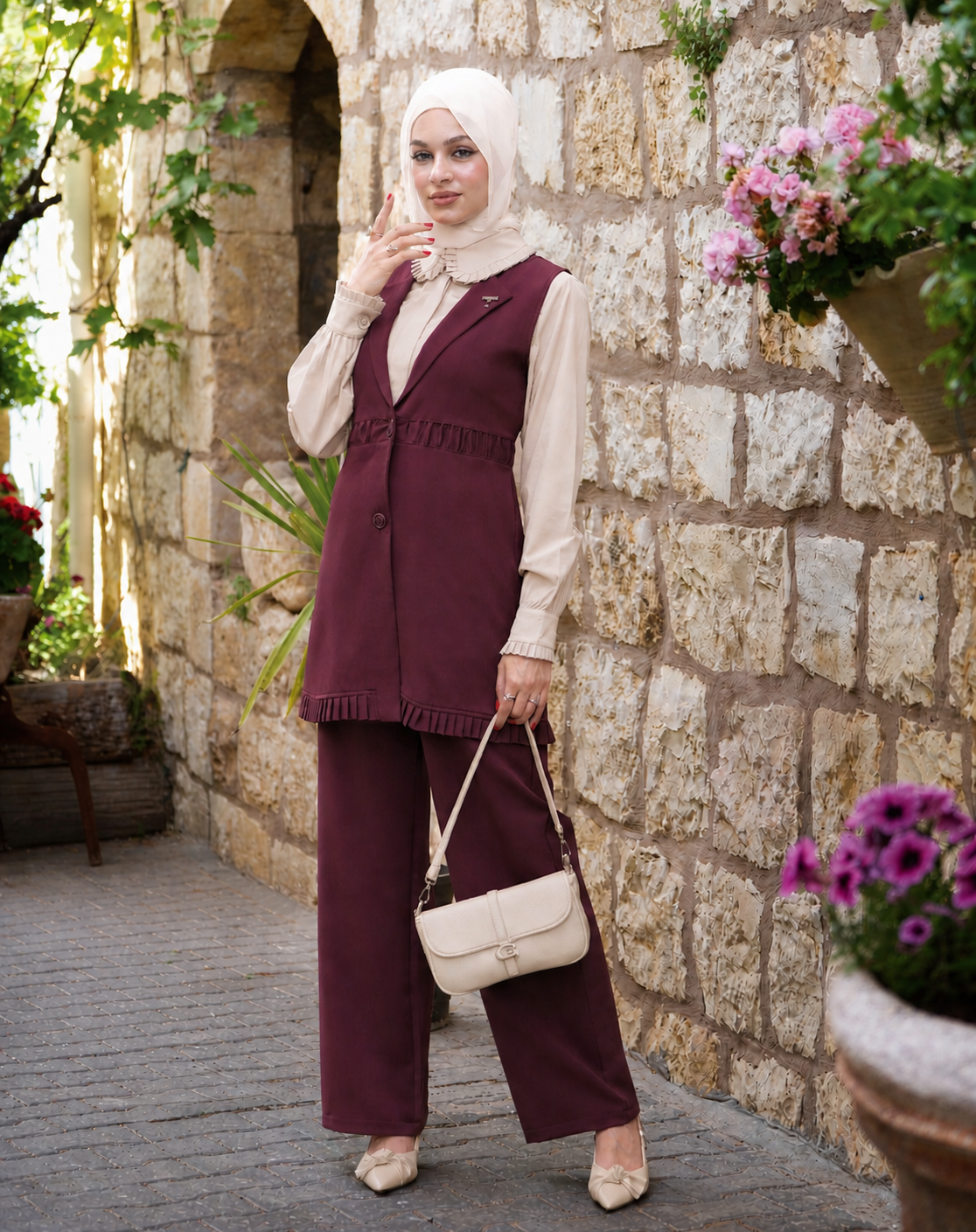 Elegant Layered Suit Set:11200