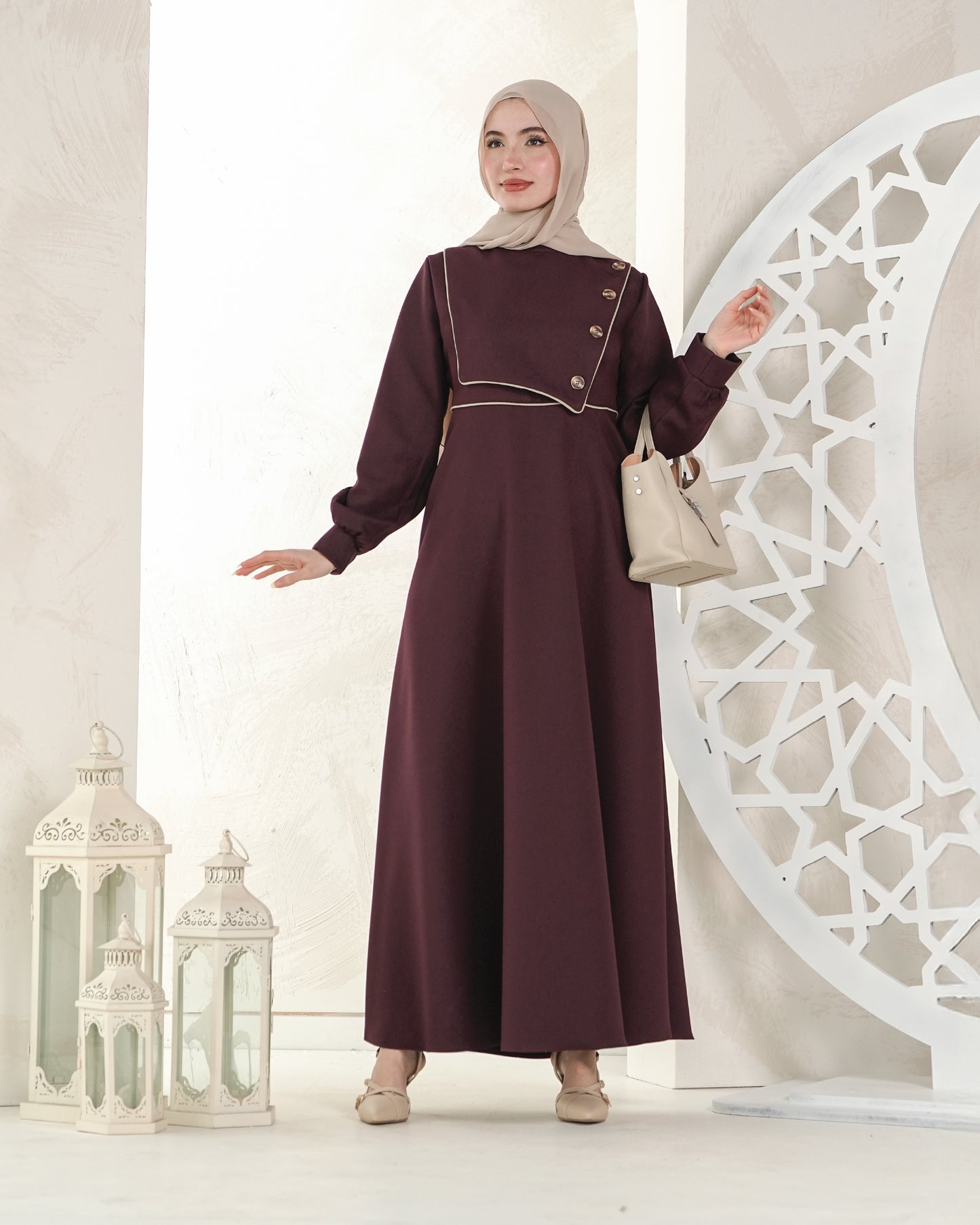 Flowing Long Dress with Sophisticated Design