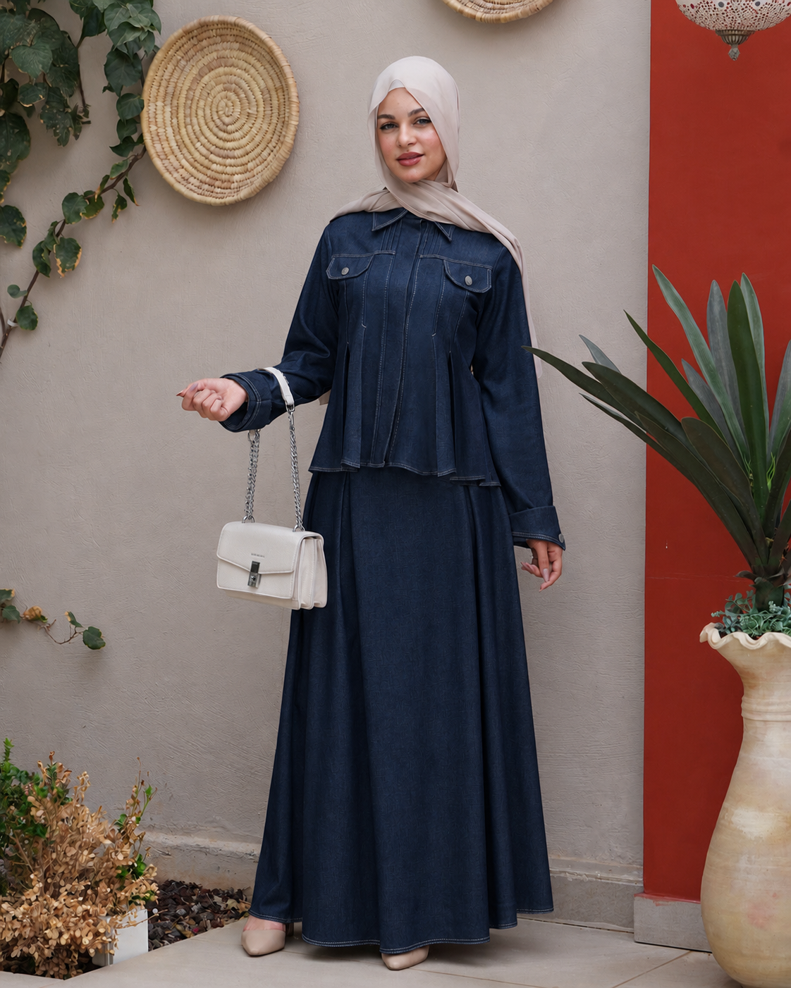 Elegant Skirt & Jacket Set for Eid:11000