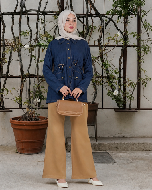 Chic Denim Jacket Set:11070