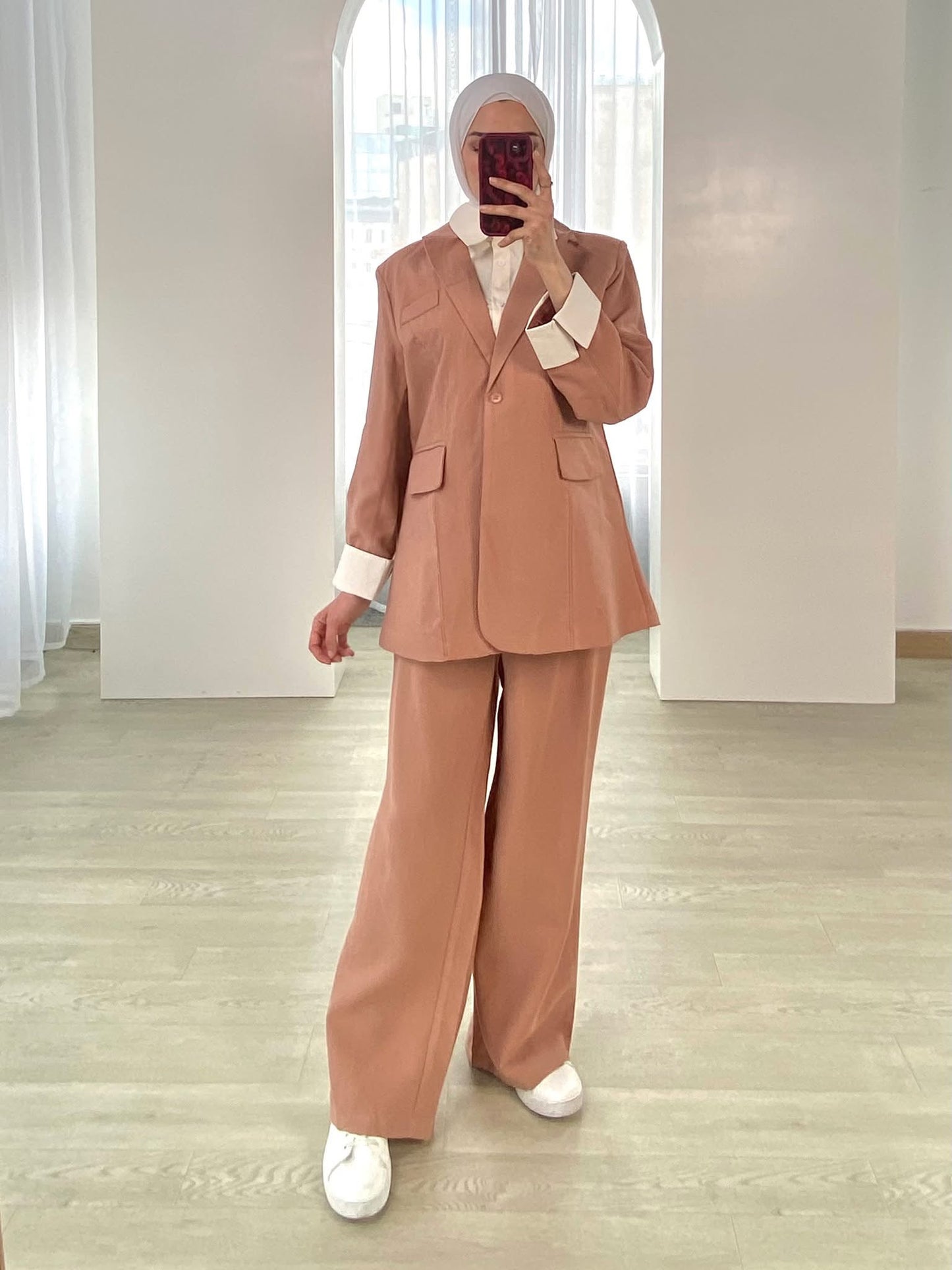 Tailored Blazer & Wide-Leg Pants Set:S13-09